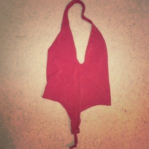 Burnt orange body suit